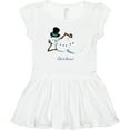thumbnail image 3 of Inktastic Let it Snow Sassy Snowman in Top Hat Girls Toddler Dress, 3 of 5