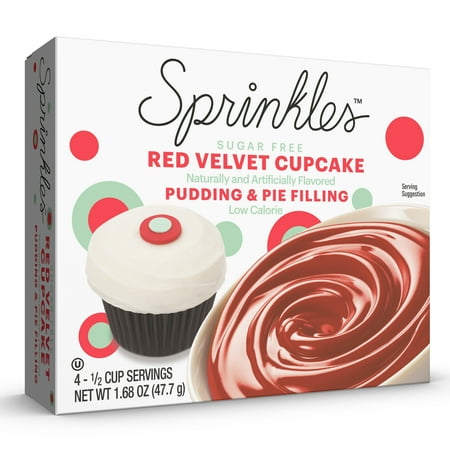 Sprinkles Red Velvet Cupcake Sugar-Free Instant Pudding Mix, 4 Servings, 1.68 oz Box