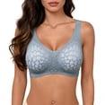 thumbnail image 4 of Aofany Bras for Women Wireless Full Figure Comfort Minimizer No Wire Plus Size Bra Full Coverage Wirefree Comfy Wide Strap Lifting Up Minimizering Comfortable Womens Bras, 30B/C-38B/C, 4 of 5