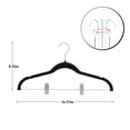 thumbnail image 5 of VECELO 20-Pack Velvet Clothes Hangers, 16.5in Heavy-Duty Hangers with Adjustable Clips, Non-Slip, Space-Saving, Black, 5 of 5