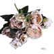 thumbnail image 1 of Bearachild Ramo de flores artificiales de rosas de seda de 8 cabezas en florero, ramo para boda, fiesta en casa Decoración café, 1 of 6