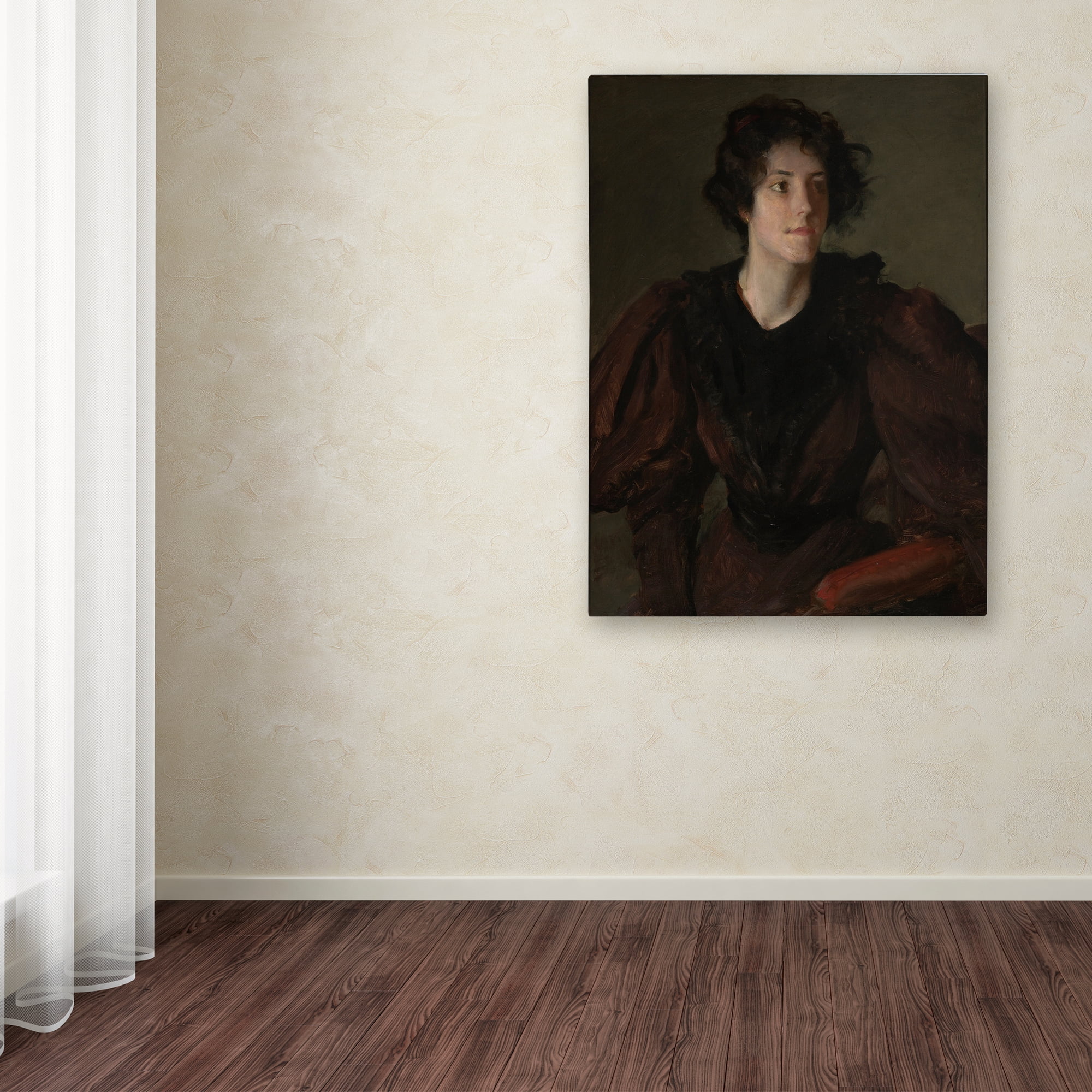 Trademark Fine Art 'Study Of A Young Woman' Canvas Art by William Merritt Chase