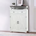 thumbnail image 2 of Kojooin Armoire de Rangement pour Chaussures d'Entrée Style Ferme Moderne, Étagère à Chaussures Étroite Autoportante avec Tiroirs, Portes et Tablettes Ajustables, 2 of 6