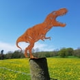 thumbnail image 3 of Dinosaurio Para Decoración, Estaca De Animales De Acero Inoxidable Para Decoración De Jardín, Patio O Balcón Vogacara HA045089-02, 3 of 6