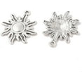 thumbnail image 2 of 50 colgantes de sol estilo tibetano, de aleación, con forma de sol y eclipse solar. Ideales para la creación de joyas. Adornos colgantes de metal., 2 of 3
