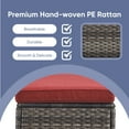 thumbnail image 4 of POCASSY Wicker Outdoor Ottoman with Cushions, 4 of 6