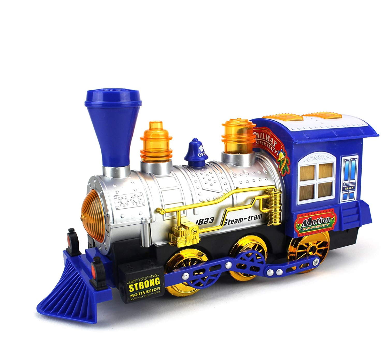 Lights and Bump'n'Go Battery Operated Kids Toy Blowing Bubble Train Car Music 