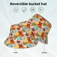 thumbnail image 3 of Vsdgher Fall Maple Leaves Print Bucket Hat for Men&Women Bucket Hat Reversible Summer Double-Side-Wear Travel Gardening, Beach, Camping, Hiking, Fishing Cap, 3 of 5