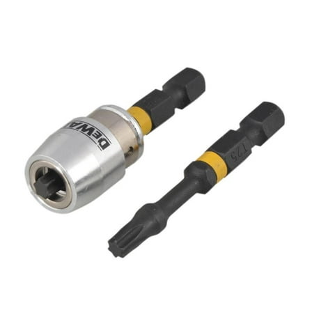 DEWALT - Impact Torsion Bits TX25 x 50mm (x2) and Magnetic Screwlock Sleeve