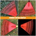 thumbnail image 5 of KAKOWELY 2pcs Plastic Gardening Shrub Rake Sanitation Leaf Rake Cleaning Leaf Rake for Lawns,15.94X"X12.6"X1.77", 5 of 5