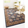thumbnail image 1 of Unique Loom 3135284 8 x 10 ft. Rhea Utopia Rectangular Rug, Navy Blue, 1 of 2