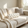 thumbnail image 6 of Chunky Braided Long Throw Pillow,Thick Knotted Tube‑Shaped Cushion,Soft Plush Decorative Bolster Pillow for Sofa Couch Bed Home Interior Layout,19"(White), 6 of 6