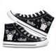 thumbnail image 5 of Kuromi-zapatos con dibujos animados de corazón para niña, el mismo estilo, lona alta, animación periférica, estudiantes masculinos y femeninos, informales, 2024, 5 of 5