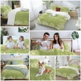 thumbnail image 6 of Spring Leaf Queen Size Comforter Set, Simple White Sage Green Plants Leaves Silhouette Bedding for All Seasons, 4 Pcs Bed Set, 1Quiltcover (90"x92") ,1Sheet(94"x116"), 2Pillowcases (30"x20"), 6 of 9