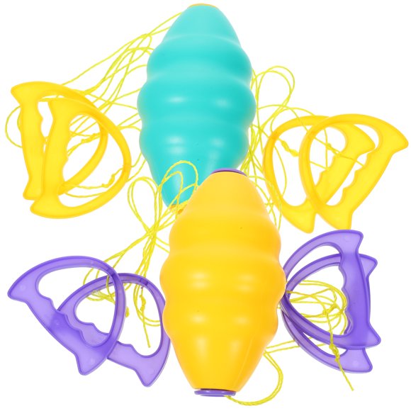 CIMAXIC Rallying Balls 2pcs Double Rallying Balls Interactive Balls Toy Cooperative Hand Draw Puller,7.09"X3.94"X3.94"