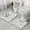 White Mermaid Sea, variant on White Princess Castle Pattern Bathroom Rugs Sets 3 Piece,Toilet Cover Set,Absorbent Non Slip Bathroom Mats Sets with U-Shaped Contour Rug Toilet Rug Set
