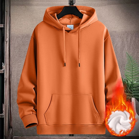 Timegard Sweatshirt for Men Plus Size Thick Long Sleeve Hoodies Pullover Fall Winter Loose Workout Tops