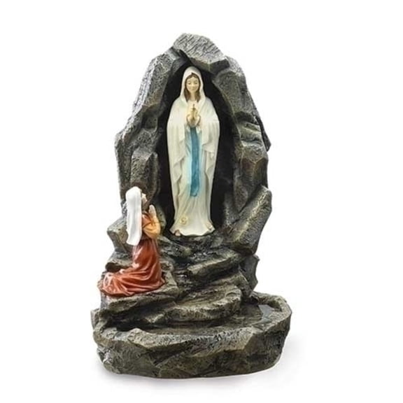 Roman Our Lady of Lourdes with Kneeling Child Figure - 18.75"