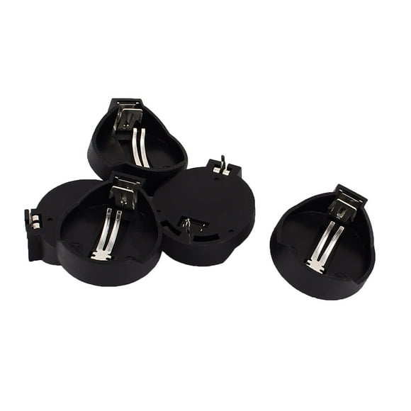 Unique Bargains 1 x 3V CR 2025/2032 Boîtier Support à Bouton pour Cellule de Pile Noir 5 Pcs