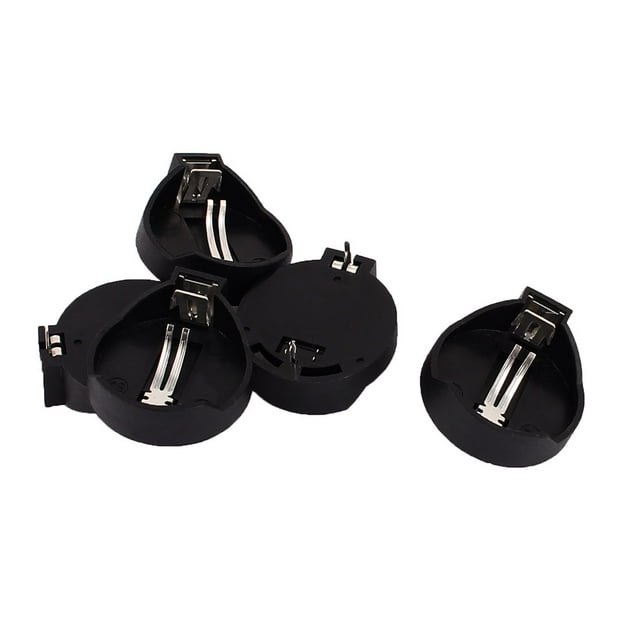 Unique Bargains 1 x 3V CR 2025/2032 Battery Cell Button Open Holder Box Black 5 Pcs