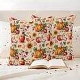 thumbnail image 3 of Fall Pumpkin Retro Outdoor Waterproof Pillow Covers, Thanksgiving Sunflower Rustic Fruit Bird Decorative Square Throw Pillowcase Sofa Cushion Sham for Patio/Couch/Chair, 26"x26" 2 Pack, 3 of 8