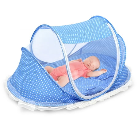 iMountek Portable Foldable Baby Mosquito Travel Net Tent Crib Cradle w/ Pillow Mattress