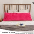 XeGe Shaggy Faux Fur Body Pillow Cover, Fluffy Long 20x54 Bed Pillow