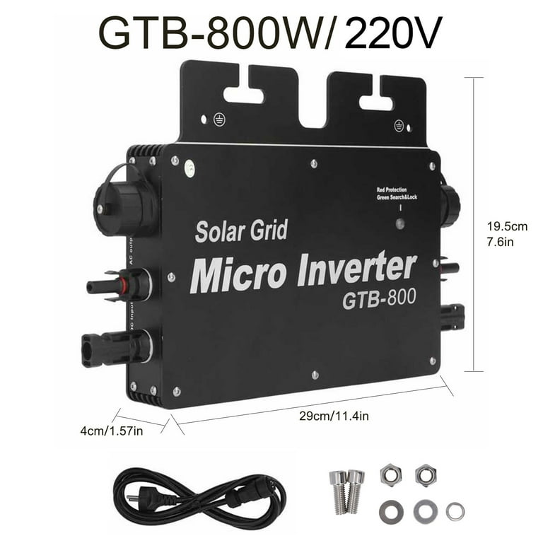 PV Input Voltage 22~60V AC Output 110V/230V Auto.WVC600W/700W/800W Micro  Solar Grid Tie Inverter With WIFI Monitor EU Plug