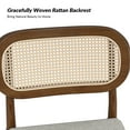 thumbnail image 3 of Tina's Home Farmhouse Dining Chairs Set of 4 Rattan Side Chairs Wood Legs Removable Cushion Home Kitchen Restaurant, 3 of 8