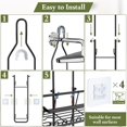 thumbnail image 5 of VANCORE Shower Caddy Hanging over Shower Head, Adjustable Height Hanging Shower Shelf with Hooks Soap Holder - Black, 5 of 6