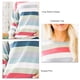 thumbnail image 4 of Camisa holgada y transpirable con estampado de rayas de manga larga y cuello redondo para mujer verde XL, 4 of 5