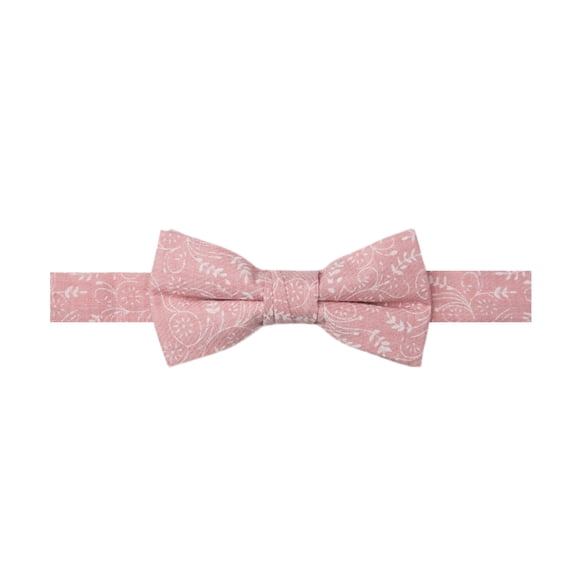 Jacob Alexander Boys' Floral Pre-Tied Adjustable Banded Cotton Bow Tie - Dusty Rose