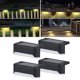 thumbnail image 2 of Lámpara solar LED para escaleras de exterior, impermeable, para jardín, barandilla, valla, camino, patio, decoración de césped, 2 of 5