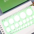 thumbnail image 4 of HUGFEGWE Circle Template, Plexiglass Circle and Oval Templates, Measuring Templates Rulers, Digital Drawing for Office and School Building Formwork Drawings Templates (Clear Green） 1 Pcs CJB91-22610, 4 of 6