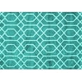 thumbnail image 1 of Ahgly Company Indoor Rectangle Trellis Turquoise Blue Modern Area Rugs, 8' x 12', 1 of 4
