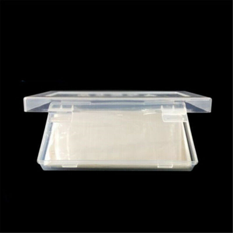 16.5x7.5cm Transparent Paper Money Holders Pocket Sleeves Plastic Storage Box 