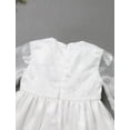 thumbnail image 6 of FYMNSI Baby Christening Dress White Baptism Gowns for Girl Infant Lace Long Sleeve Tulle Outfits 0-3 Months, 6 of 8