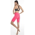 thumbnail image 4 of LMB Biker Shorts for Women Extra Soft Fabric - Plus Size (L - 2XL) Fuchsia, 4 of 4