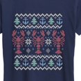 thumbnail image 3 of Instant Message - Nautical Fairisle Sweater Short Sleeve Graphic T-Shirt, 3 of 6