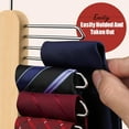 thumbnail image 3 of Uinicor Cintre à Cravates, Organiseur de Cravates en Bois Résistant à la Rouille avec 20 Crochets Pivotants, Rotation à 360 Degrés, Gain de Place, Idéal pour le Rangement dans le Placard, 3 of 7