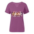 thumbnail image 4 of MuXiKeJi Clothes Women Tops Casual Easter Day Cartoon Rabbit Short Sleeve T Shirts Crew Neck Sports T-Shirt Clothes for Womens, 4 of 4