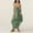 Green, variant on Women Halter V Neck Ruffle Maxi Dress Fashion Boho Tiered Flowy Long Dresses Summer Beach Outfits
