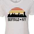 thumbnail image 4 of Inktastic Buffalo New York Skyline Retro Women's T-Shirt, 4 of 5