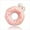 Pink, variant on YUNOVA Donut-Shaped Wired Earbuds for Kids - Ergonomic Soft Ear Gels with Tangle-Free Cord, Cute Headphones for School/Travel, 3.5mm Metal Plug & Sweet Gift Box