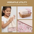 thumbnail image 3 of Unique Bargains Pure Cotton Floral Absorbent Towels Pink 4pcs 29" x 13", 3 of 7
