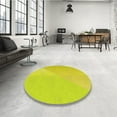 thumbnail image 3 of Ahgly Company Indoor Round Patterned Acid Green Area Rugs, 8' Round, 3 of 6