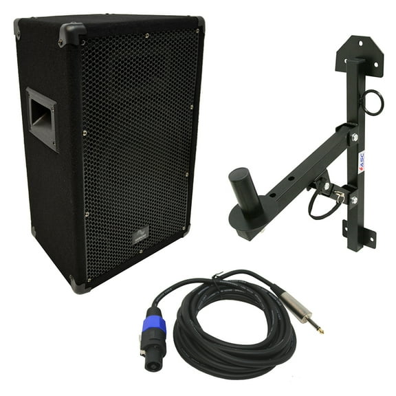 Harmony Audio HA-V10P DJ 10" 300W PA Speaker Speakon to 1/4" Cable & Wall Mount