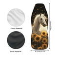 thumbnail image 6 of Uourmeti Horse Sunflower Starry Print Front Car Seat Cover 1 Piece, Seat Covers for Cars Polyester Perfect Fit Stretchy for Vans Sedan Suv, 6 of 6