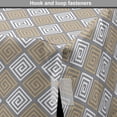 thumbnail image 4 of Neutral Color Dog Crate Cover, Geometric Modern Illustration of Bicolour Contemporary Squares Print, Easy to Use Pet Kennel Cover for Dogs, 35" x 23" x 27", Dimgray Tan White, by Ambesonne, 4 of 6