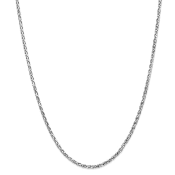 14k WG 3mm Parisian Wheat Chain in 14k White Gold